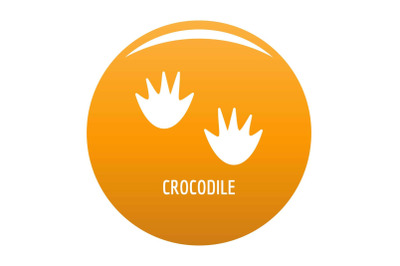 Crocodile step icon vector orange