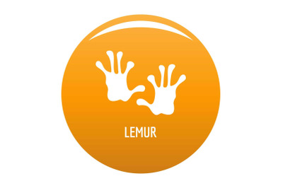 Lemur step icon vector orange