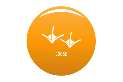 Goose step icon vector orange