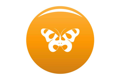 Flying butterfly icon vector orange