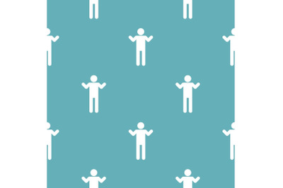 Stick figure stickman pattern vector seamless