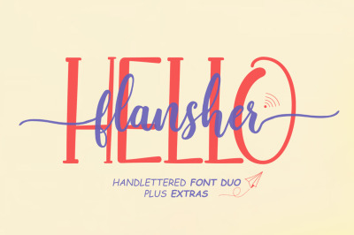 Hello Flansher Font Duo