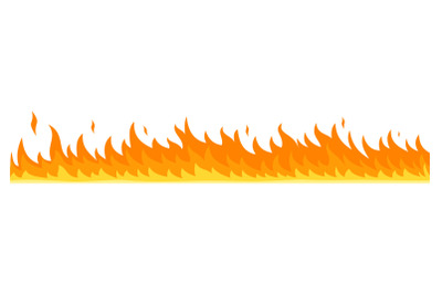 Flame banner horizontal, flat style