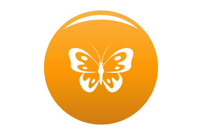 Butterfly in wildlife icon vector orange