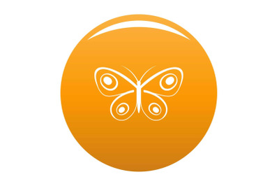 Tiny butterfly icon vector orange