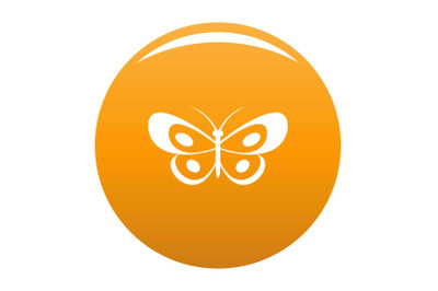 Tropical butterfly icon vector orange