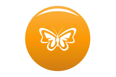Unusual butterfly icon vector orange