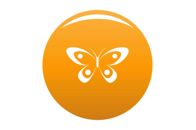 Decorative butterfly icon vector orange