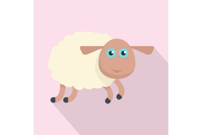 Sheep icon, flat style