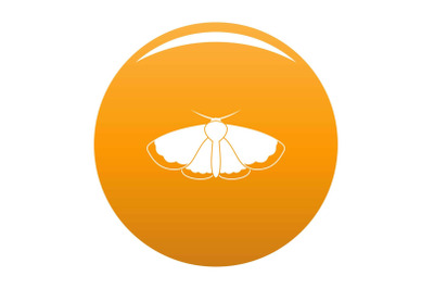 Moth icon vector orange