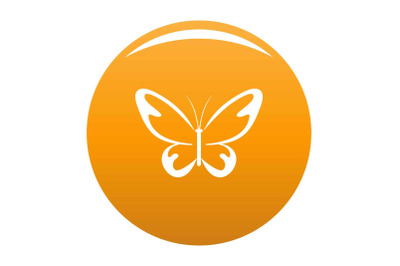 Flying moth icon vector orange