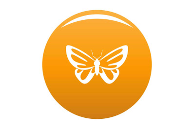 Exotic butterfly icon vector orange