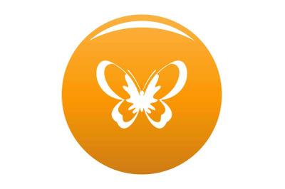 Unknown butterfly icon vector orange