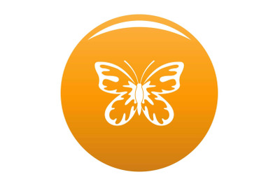 Summer butterfly icon vector orange