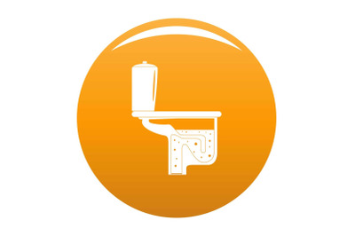 Toilet equipment icon vector orange