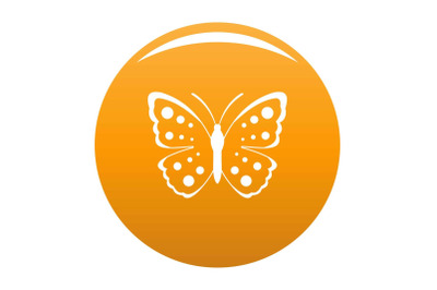 Spring butterfly icon vector orange