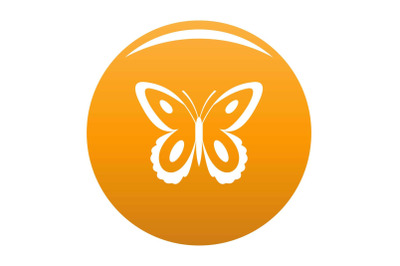 Spotted butterfly icon vector orange