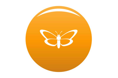 Nice butterfly icon vector orange