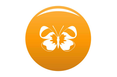 Light butterfly icon vector orange