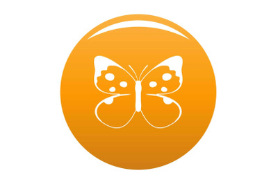 Big butterfly icon vector orange