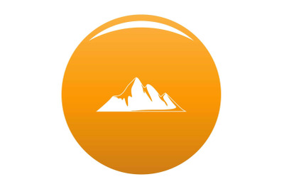 Mountain adventure icon vector orange