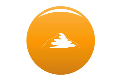 Asian mountain icon vector orange