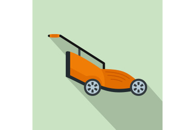 Grass cutter icon, flat style