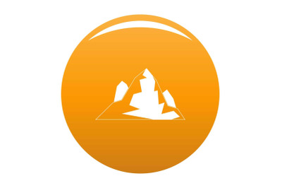 Iceberg icon vector orange