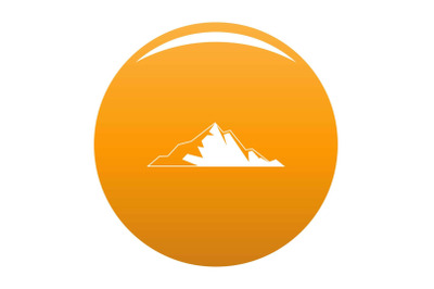 Nice mountain icon vector orange