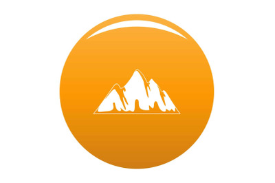 Alp icon vector orange