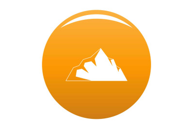 Exploration of mountain icon vector orange