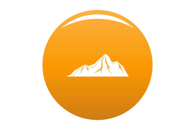 Tall mountain icon vector orange