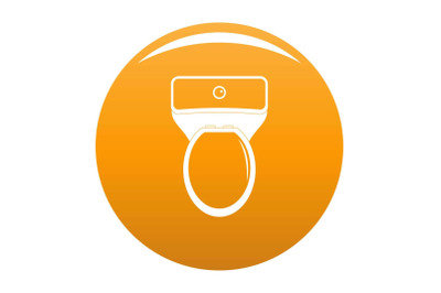 Lavatory icon vector orange