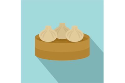 Traditional taiwan cake icon, flat style