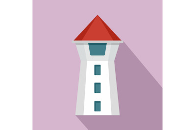 Taipei tower icon, flat style