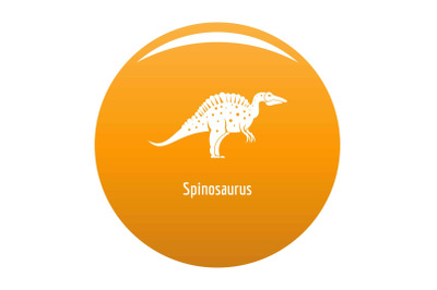 Spinosaurus icon vector orange