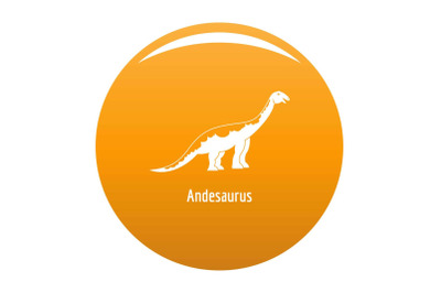 Andesaurus icon vector orange
