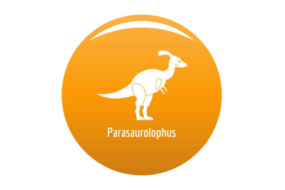 Parasaurolophus icon vector orange
