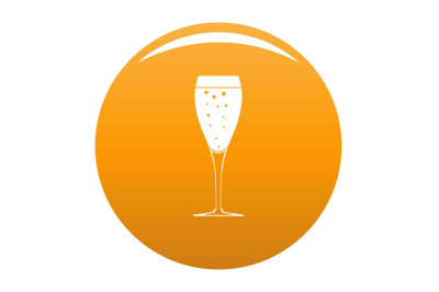 Full glass icon vector orange