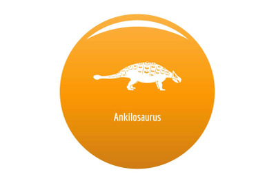 Ankilosaurus icon vector orange