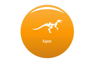 Raptor icon vector orange