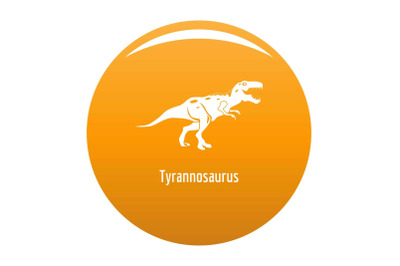 Tyrannosaurus icon vector orange