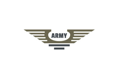 Army icon logo, flat style