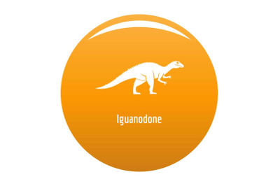 Iguanodone icon vector orange