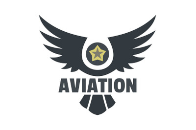 Aviation icon logo, flat style