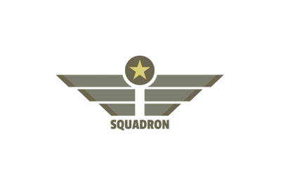 Squadron icon logo, flat style