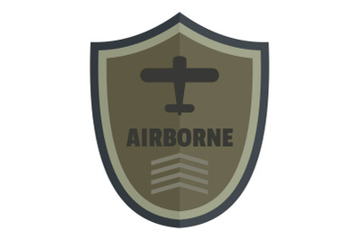 Airborne icon logo, flat style