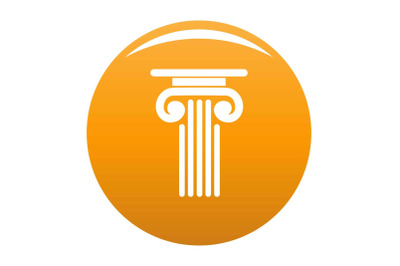 Outer column icon vector orange