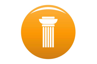 Continuous column icon vector orange