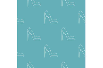 Woman shoes pattern vector seamless